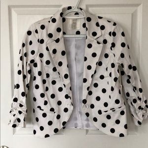 Polka dot dress blazer